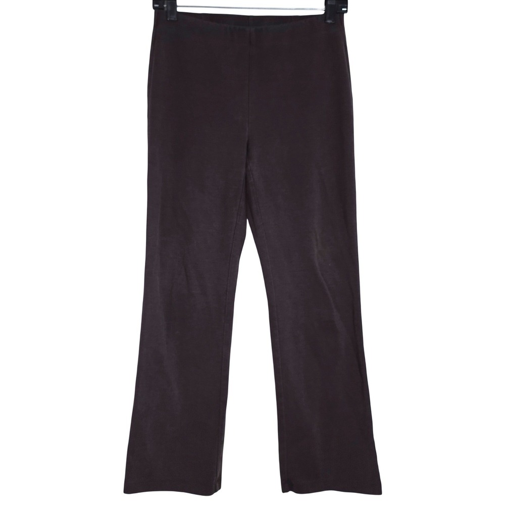 Eileen Fisher Kick Boot Leg Pants Women's Brown Tencel Stretch F16TSP Size PP - Picture 4 of 13